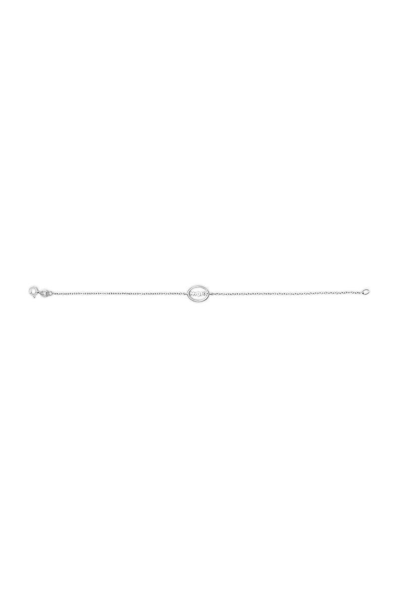 Silver Diamond Accent MOM Charm Bracelet, Alternate, color, White