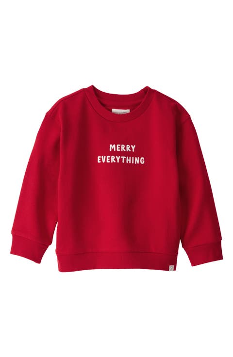 Kids' Merry Everything Embroidered Sweatshirt