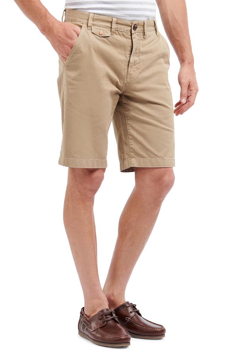 Barbour Neuston Regular Fit Chino Shorts, Main, color, Stone