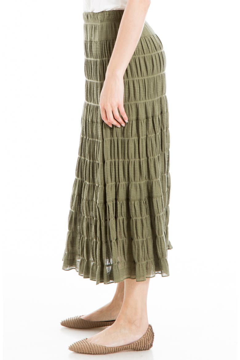 Textured Midi Skirt, Alternate, color, ARMY-ARMY