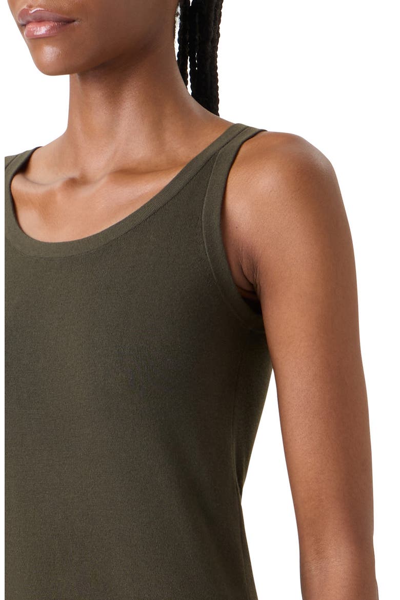 Scoop Neck Cotton Sweater Tank, Alternate, color, OLIVE