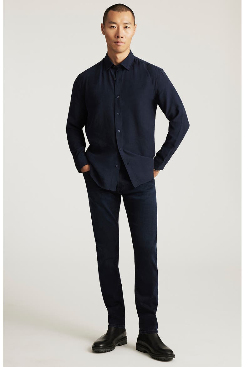 Long Sleeve Button-Up Shirt, Alternate, color, TOTAL ECLIPSE