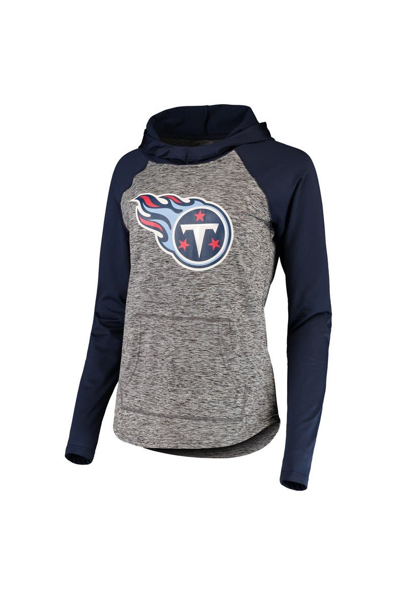 Women's G-III 4Her by Carl Banks Heathered Gray/Navy Tennessee Titans Championship Ring Pullover Hoodie, Alternate, color, Heather Gray