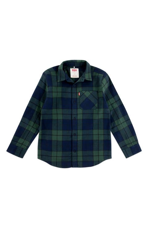 Kids' Plaid Flannel Button-Up Shirt (Little Kid & Big Kid)
