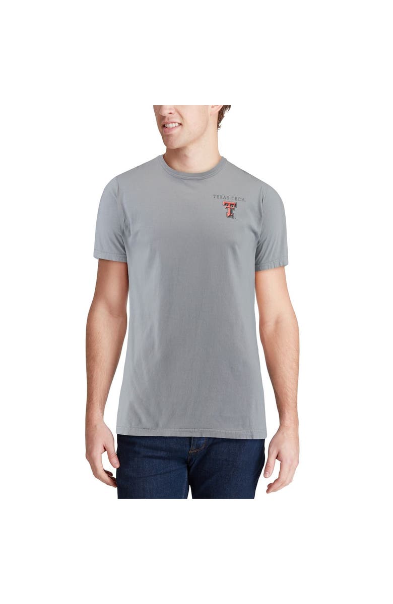 IMAGE ONE Men's Gray Texas Tech Red Raiders Team Comfort Colors Campus Scenery T-Shirt, Alternate, color, 