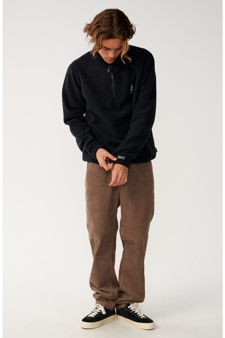 S-Series Polartech Crew Quarter Zip Pullover, Alternate, color, BLACK