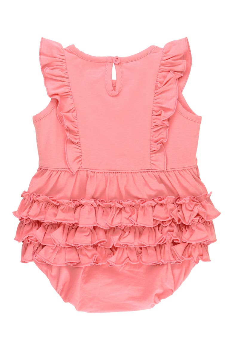 Ruffle Cotton Bubble Romper, Alternate, color, PINK