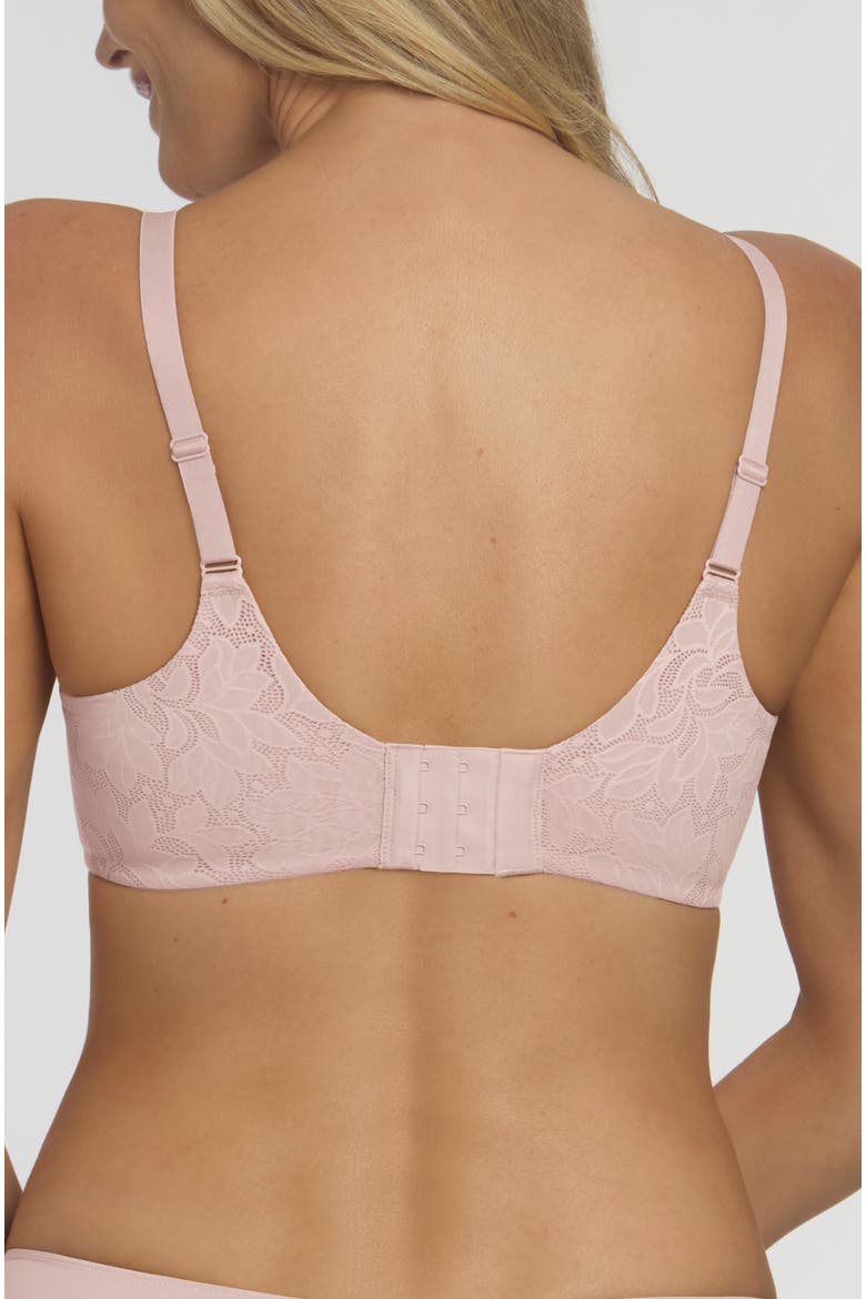Jacqueline Seamless Jacquard Minimizer Bra, Alternate, color, Blush Rose