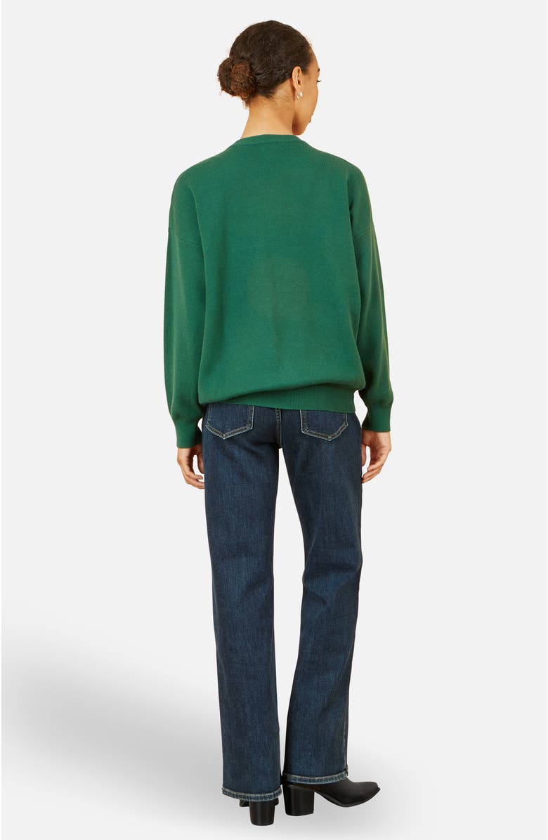 Yumi Festive Penguin Knitted Sweater, Alternate, color, Green