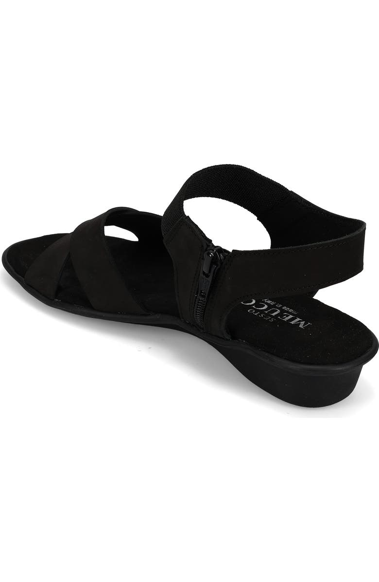 Sesto Meucci Euna Wedge Sandal, Alternate, color, Black
