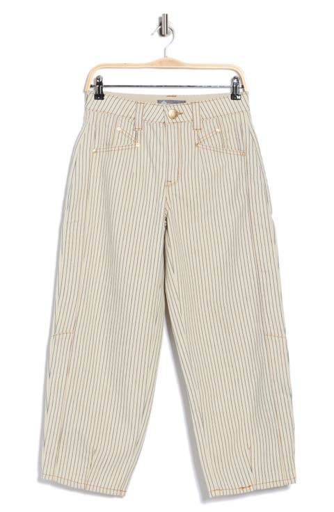 Stripe Relaxed Barrel Pants (Petite)