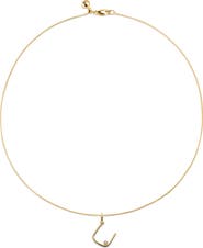 Monica Vinader Diamond Initial Pendant Necklace