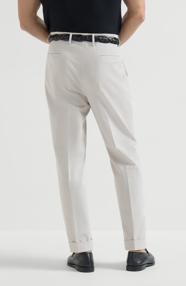 Brunello Cucinelli Gabardine garment dyed trousers, Alternate, color, Panama
