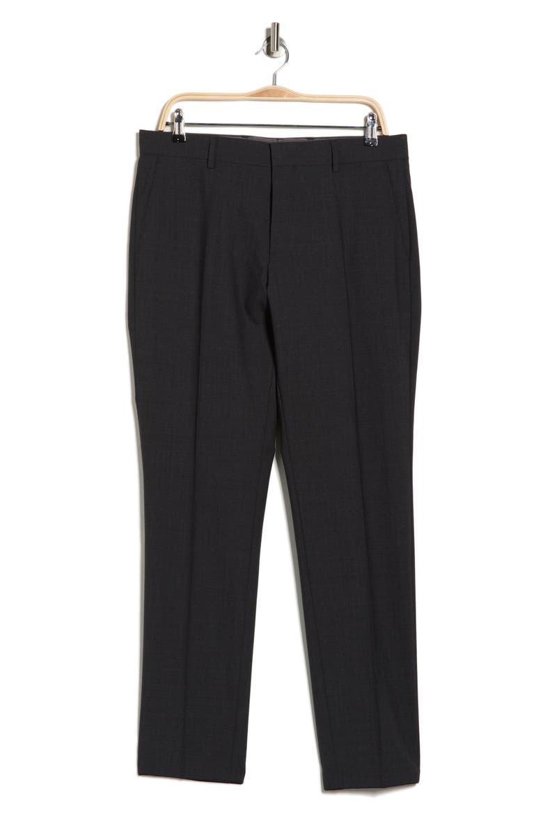Genius Virgin Wool Blend Flat Front Dress Pants, Alternate, color, OPEN GREY