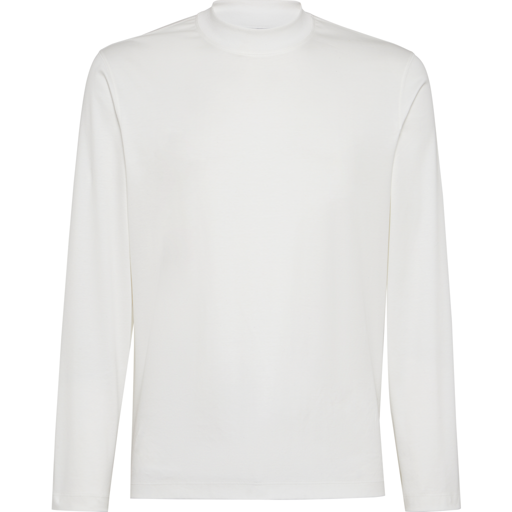 Brunello Cucinelli T-shirt Crew Neck Long Sleeves In White