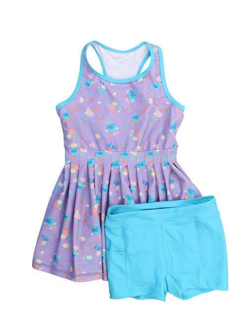 Rufflebutts Girls Upf50+ Active Dress & Bike Short Set In Multi