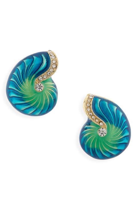 Enamel Shell Earrings