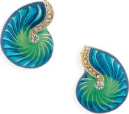 Kenneth Jay Lane Enamel Shell Earrings