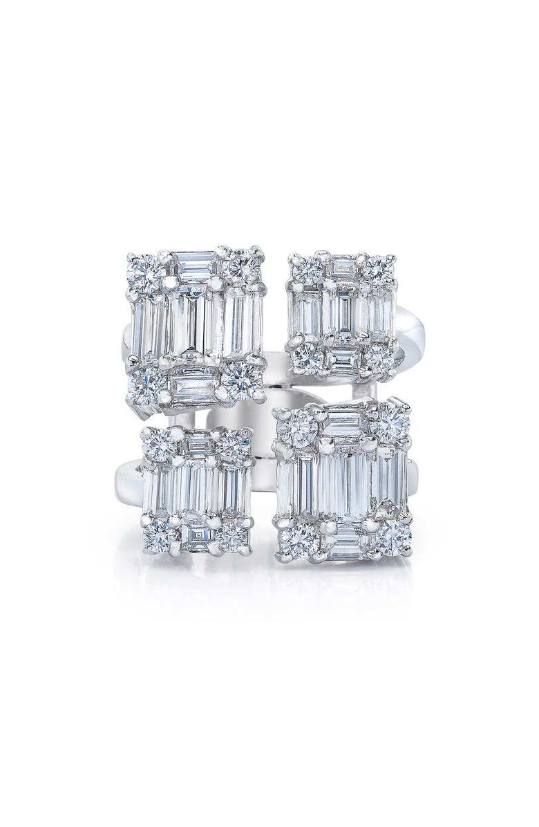 Mindi Mond Clarity Quad Cube Diamond Ring, Alternate, color, White Gold/ Diamond