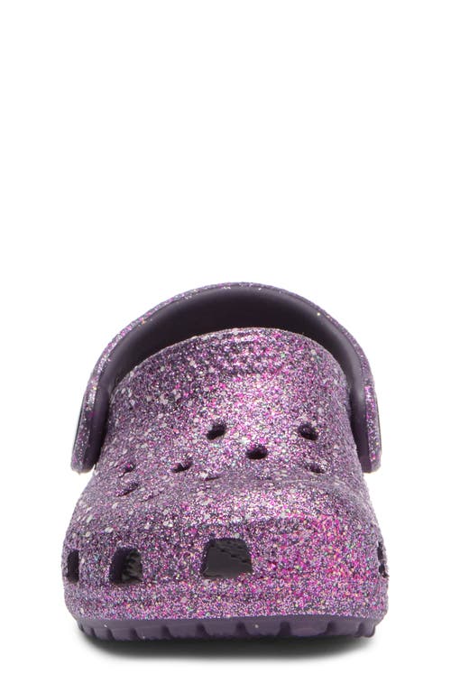 Crocs Kids' Classic Space Glitter Clog In Dark Iris Multi