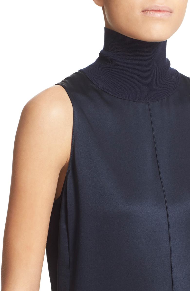 rag & bone 'Singer' Silk Sleeveless Turtleneck Top, Alternate, color, Salute
