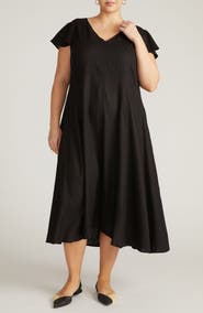Universal Standard Victoria Linen Blend Dress