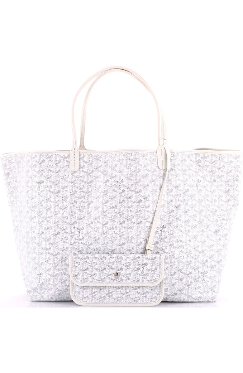 Pre-Owned Goyard Saint Louis Tote Coated Canvas GM, Alternate, color, White