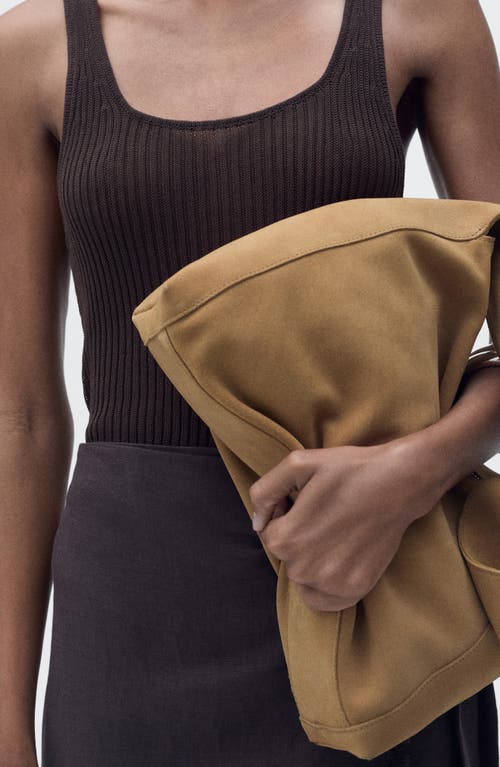Mango Chunky Rib Sweater Tank In Brown