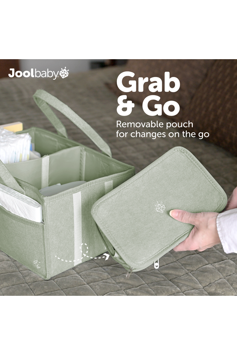 Tag-Along Diaper Caddy Organizer, Alternate, color, Sage