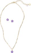 Lily Nily Kids' Flower Necklace & Stud Earrings Set
