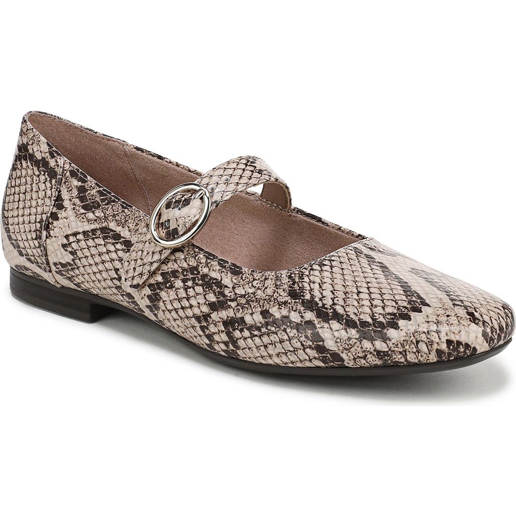 Naturalizer Kelly Mary Jane Flat In Animal Print