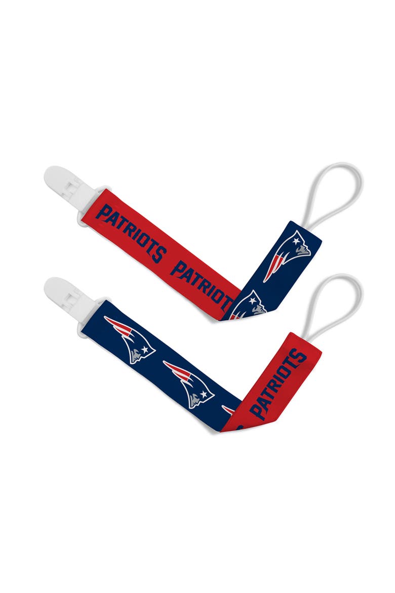 New England Patriots Pacifier Clip 2Pack, Main, color, Multicolor
