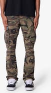 mnml Paint Splatter Camo Print Cotton Cargo Pants