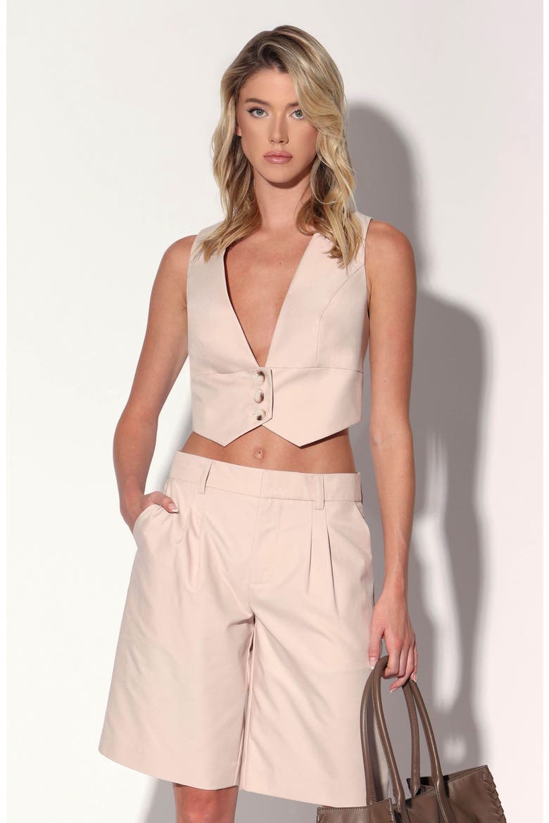 Eric High Waist Pleated Shorts, Alternate, color, ROSE QUARTZ