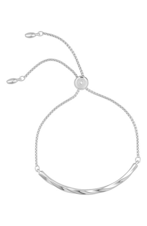 Vince Camuto Twisted Bar Slider Bracelet In Silver