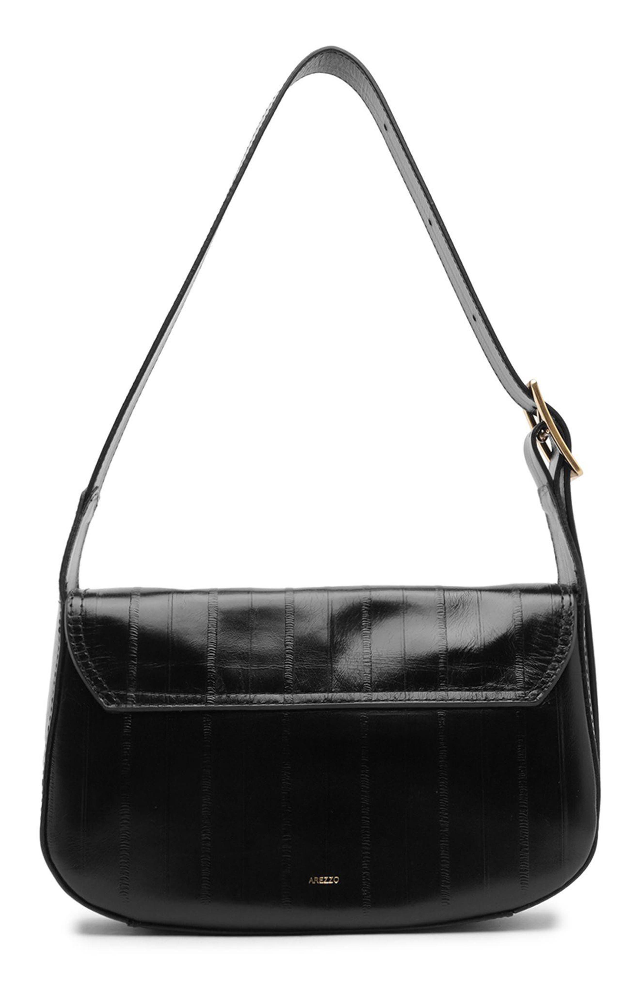 Blair Small Leather Shoulder Bag, Alternate, color, BLACK