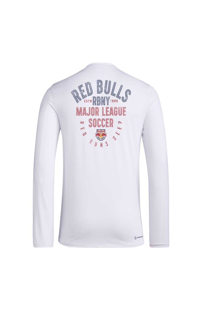 adidas Men's adidas White New York Red Bulls Local Stoic Long Sleeve T-Shirt, Alternate, color, 