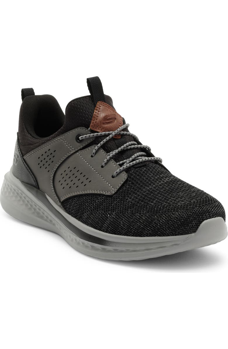 SKECHERS Relaxed Fit: Slade Breyer Sneaker, Main, color, Black/ Grey
