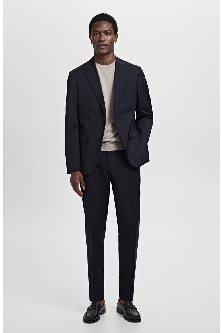 Turin Virgin Slim Fit Wool Pants, Alternate, color, NAVY