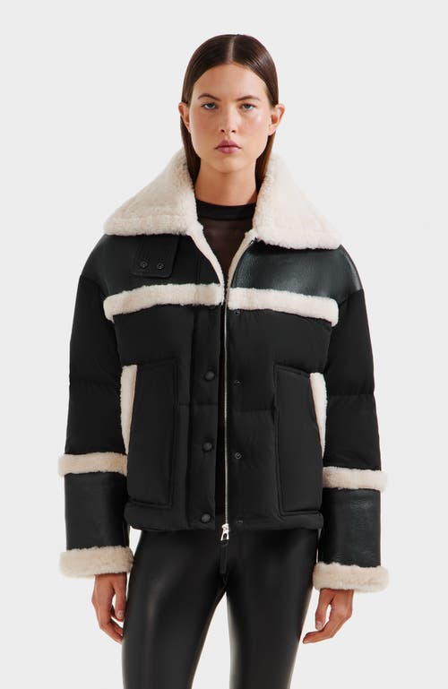 Rudsak Shirley Down & Shearling Puffer In Black
