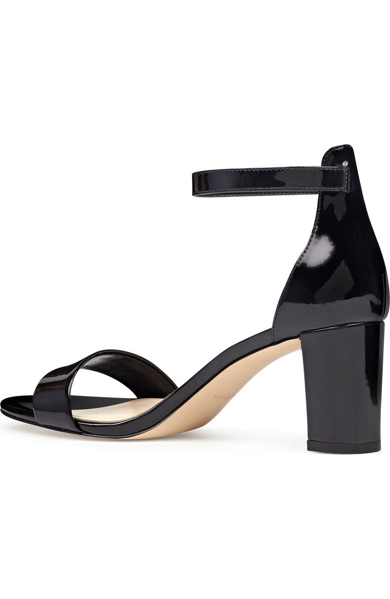 Nine West Pruce Ankle Strap Sandal, Alternate, color, Black Patent
