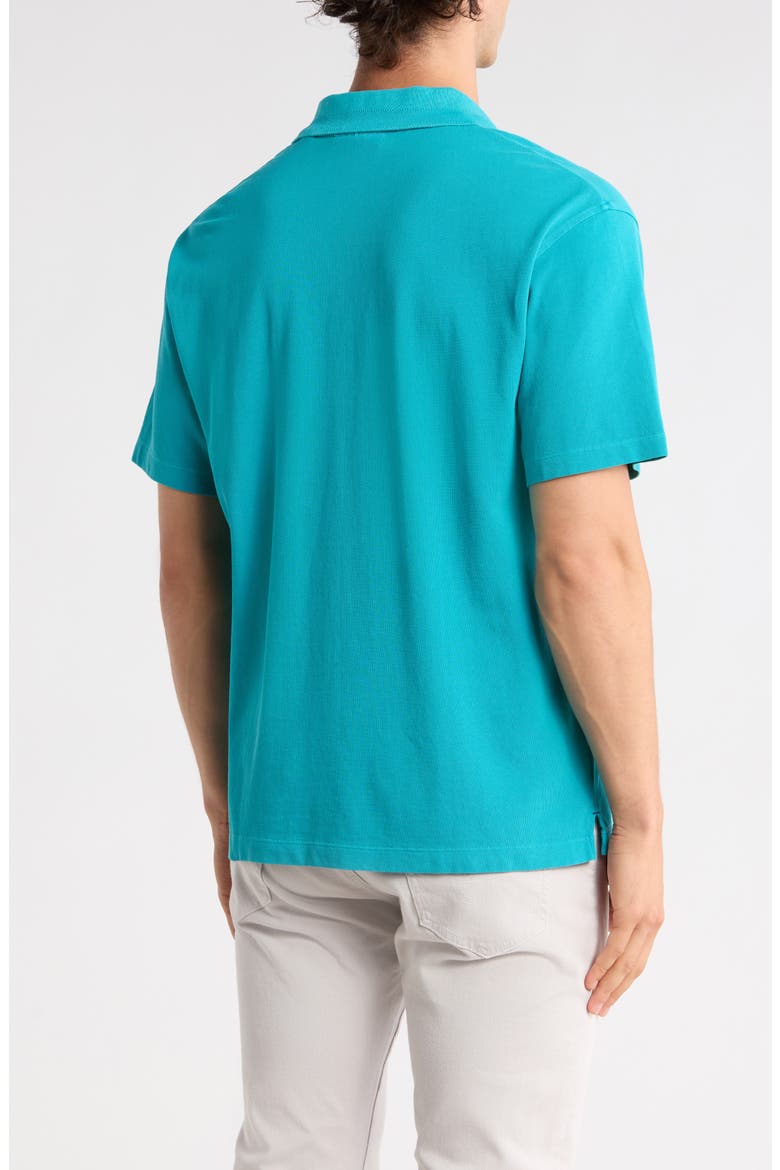 Relaxed Fit Cotton Piqué Polo, Alternate, color, TAHITIAN TEAL
