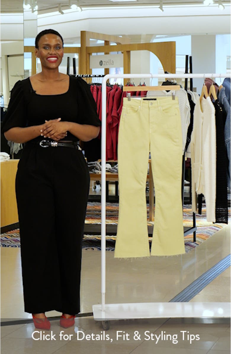 Carson Raw Hem High Waist Ankle Flare Jeans, sales video thumbnail