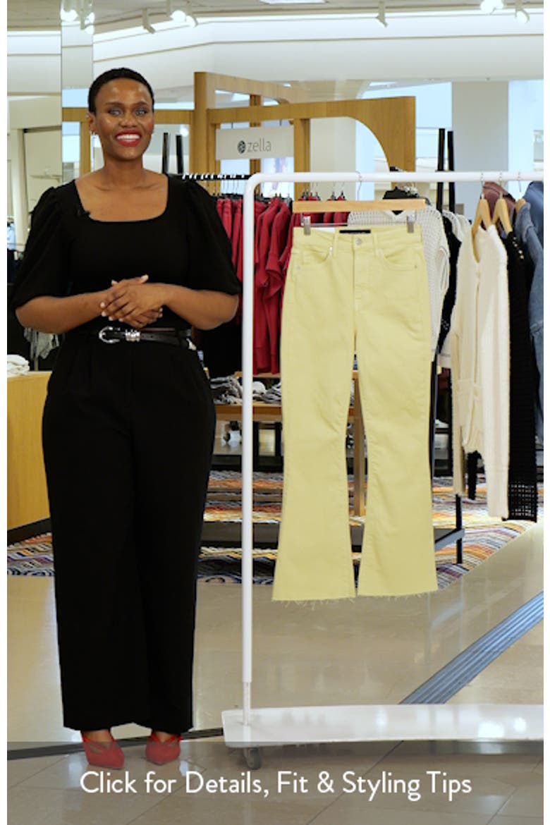 Carson Raw Hem High Waist Ankle Flare Jeans video