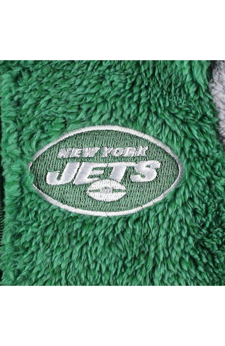 Outerstuff Newborn & Infant Green/Gray New York Jets Game Nap Teddy Fleece Bunting Full-Zip Sleeper, Alternate, color, 