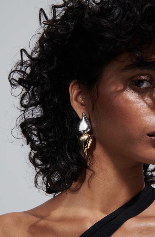 Demarson Blaze Mixed Metal Convertible Drop Earrings In Gold