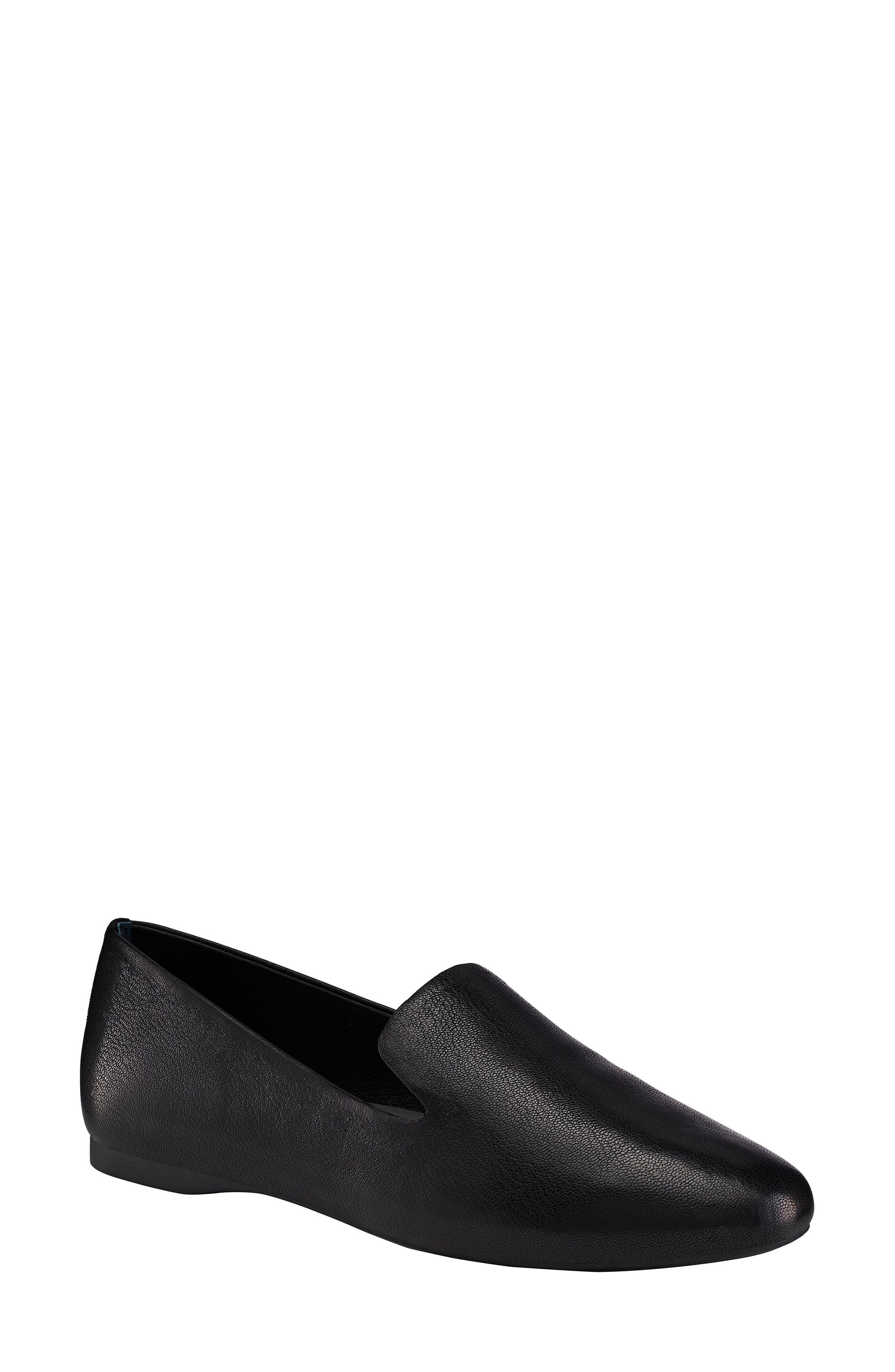 Starling Leather Flat, Main, color, JET LEATHER
