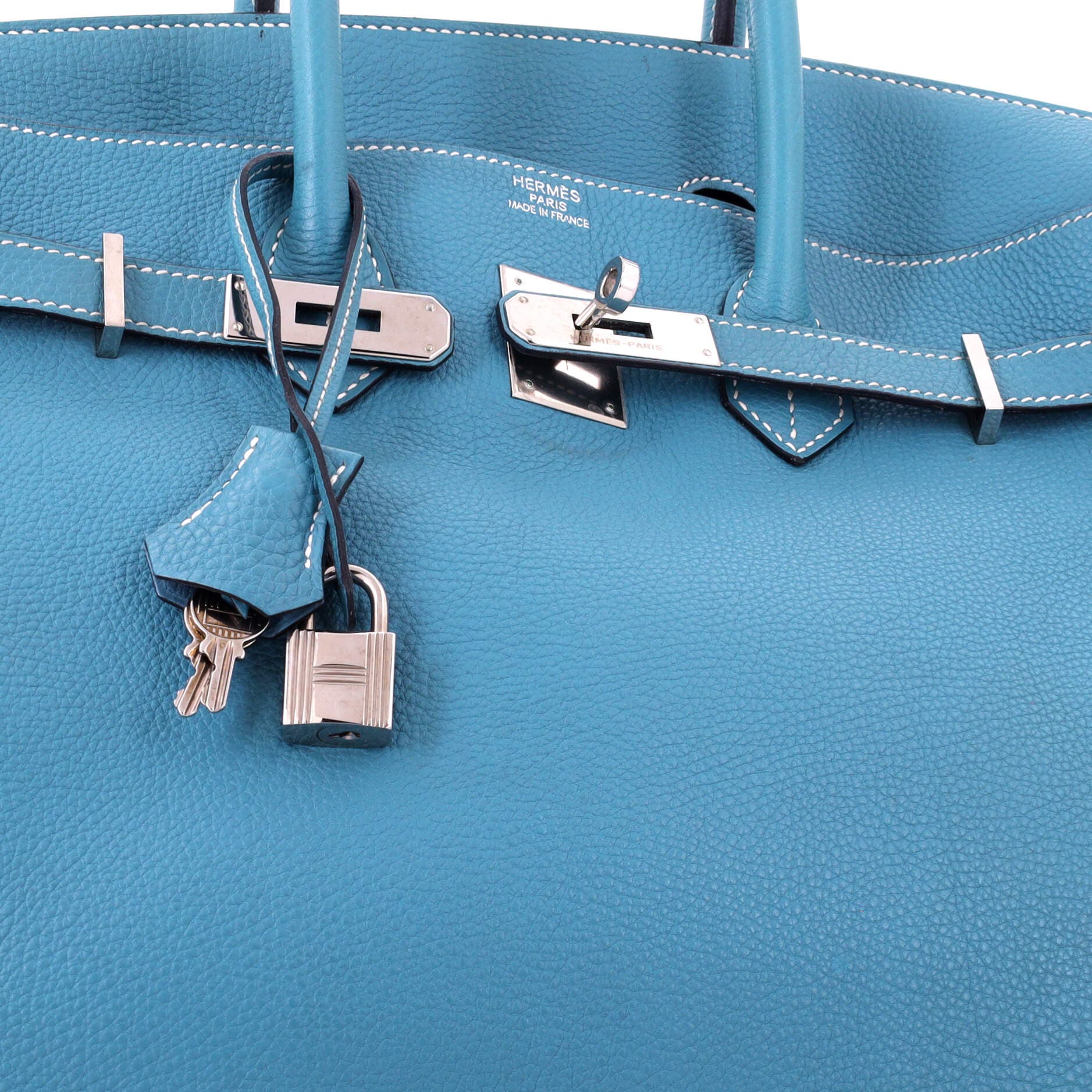 Birkin Handbag Blue Togo with Palladium Hardware 35, Alternate, color, Bleu Jean