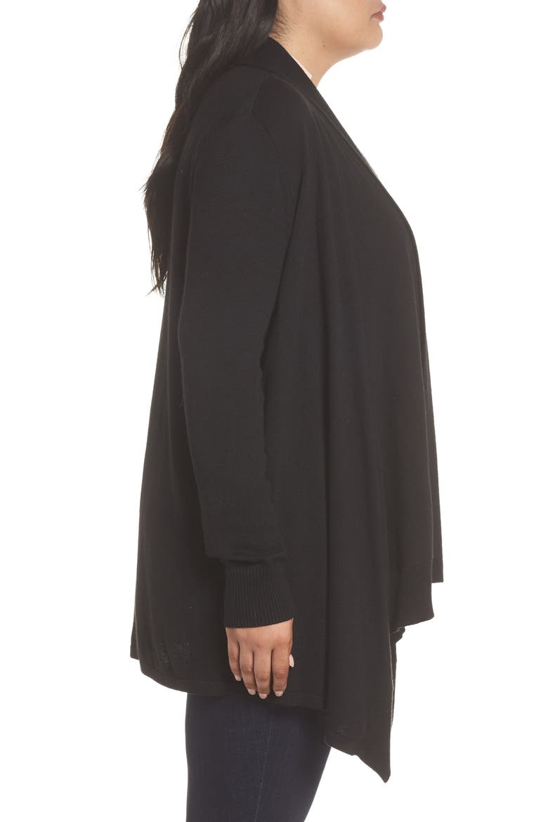 Waterfall Cardigan, Alternate, color, BLACK