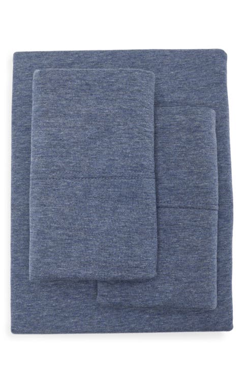 Heathered Jersey 4-Piece Sheet Set